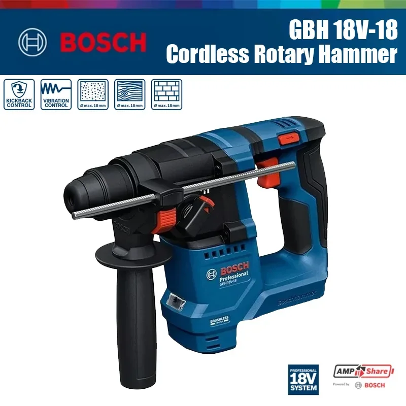 Hammer Drill Sds - ボッシュ GBH 18V-18 コードレスロータリーハンマー 1.5J インパクトドリル