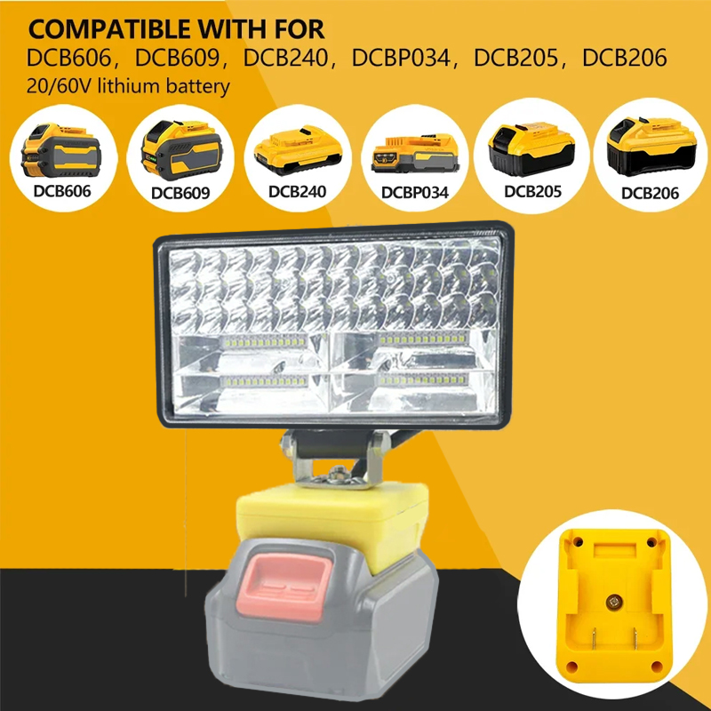 Dewalt Power Tools Xr - DeWaltリチウムイオンバッテリーパック8インチ作業灯トーチキャンプランプXR 18V 20V FlexVolt 60V用電動工具アクセサリーパーツ