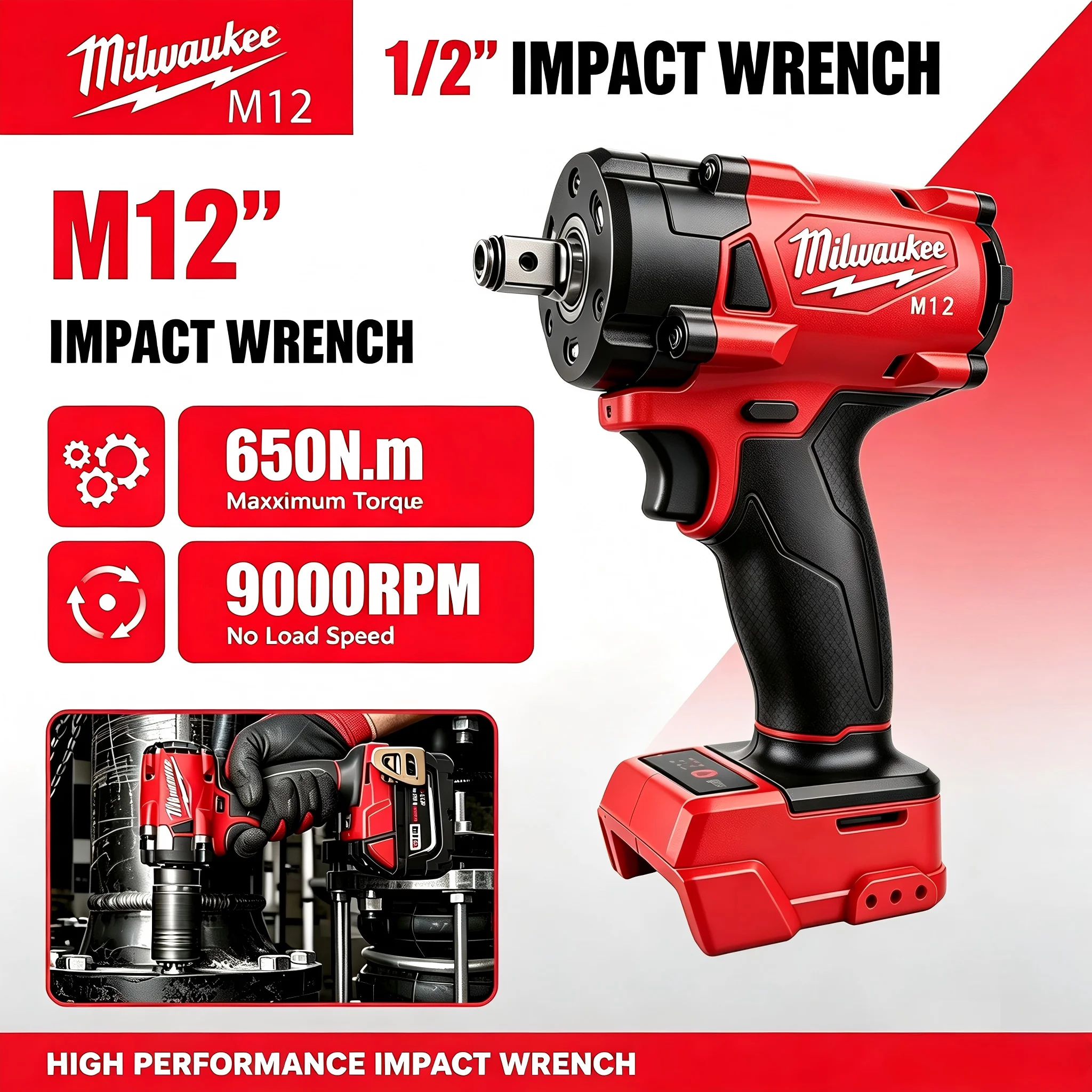 Milwaukee Drill M18 Fuel - ミルウォーキー M12 1/2インチ M18 FUEL ブラシレスコードレスインパクトレンチ