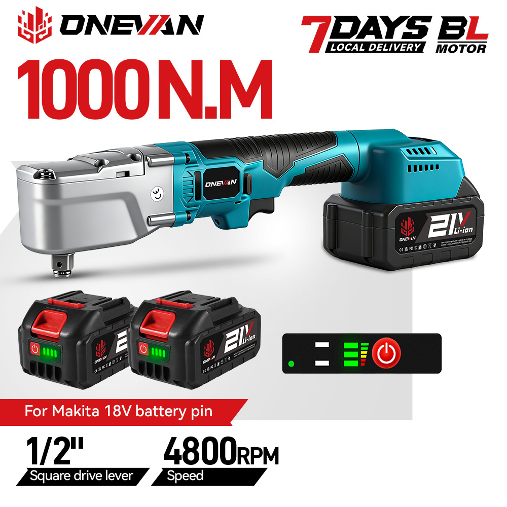 Power Tools Ingco - ONEVAN 2400Wブラシレス電動ラチェットレンチ 1000NM コードレス ネジ・ナット取り外し 車修理用電動工具