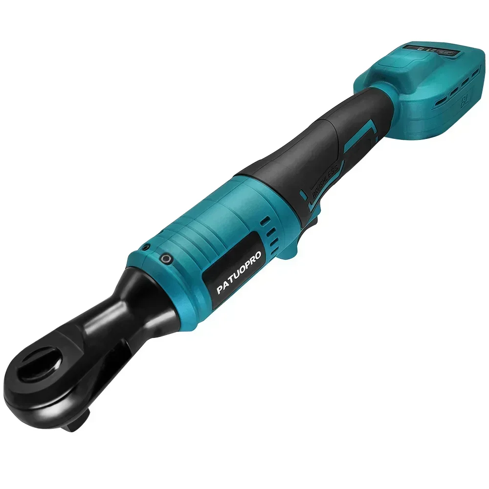Power Tools Ingco - 100N.m ブラシレス電動ラチェットレンチ コードレスレンチ取り外しネジナット車修理ツールマキタ 18V バッテリー用 (バッテリーなし)