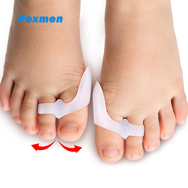 Power Tools Kids - Pexmen 2/4個入り つま先スペーサー、つま先保護パッド、子供用、外反母趾用、角質除去、槌状趾矯正
