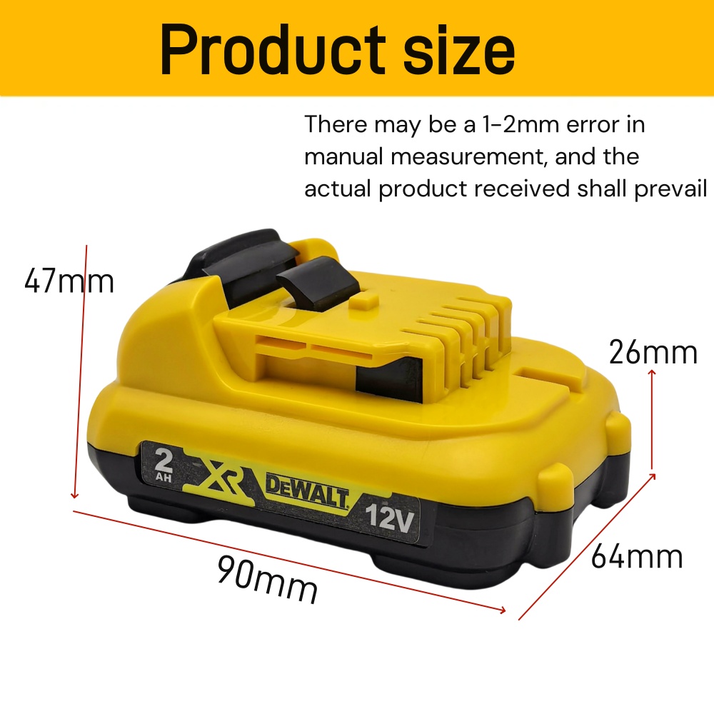 純正DEWALTリチウムイオンバッテリー、デュワルト12V  - Dewalt Power Tools Xr のレビューと価格