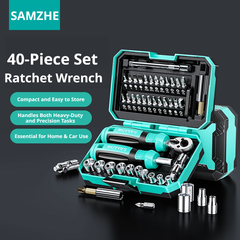 SAMZHE 40個入りコンビネーションラチェットレンチ、ド - Power Tools Catalogue のレビューと価格