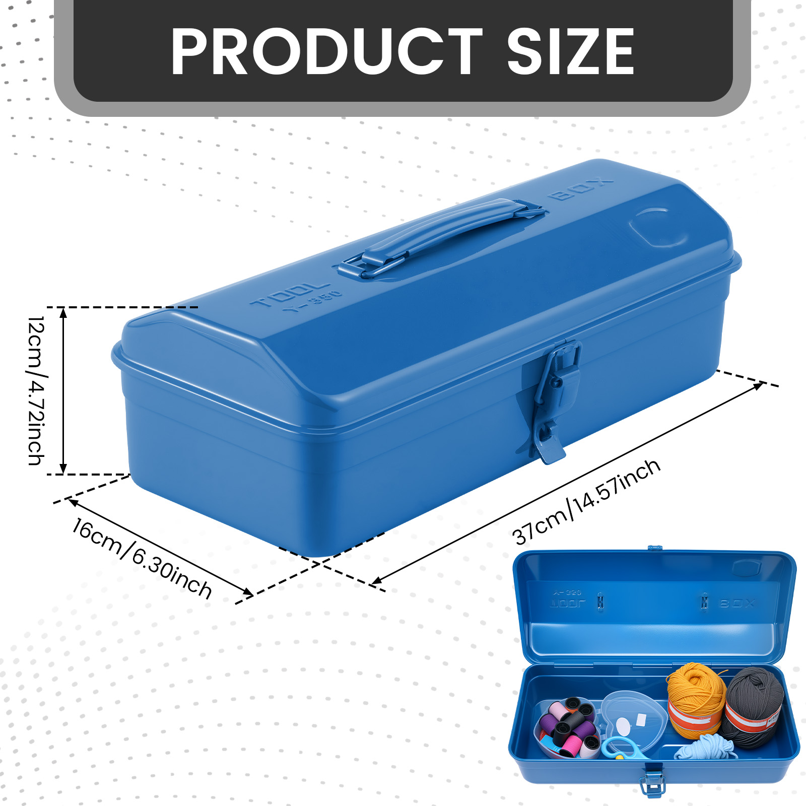 ハードウェアメタルツールボックスポータブル大型メタルツールボ - Power Tools Catalogue のレビューと価格