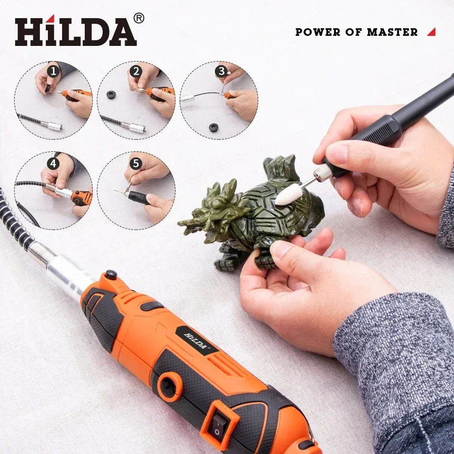 HILDA 200 ワット彫刻電気ドリル彫刻ドレメルロータリ - Power Tools Ingco のレビューと価格