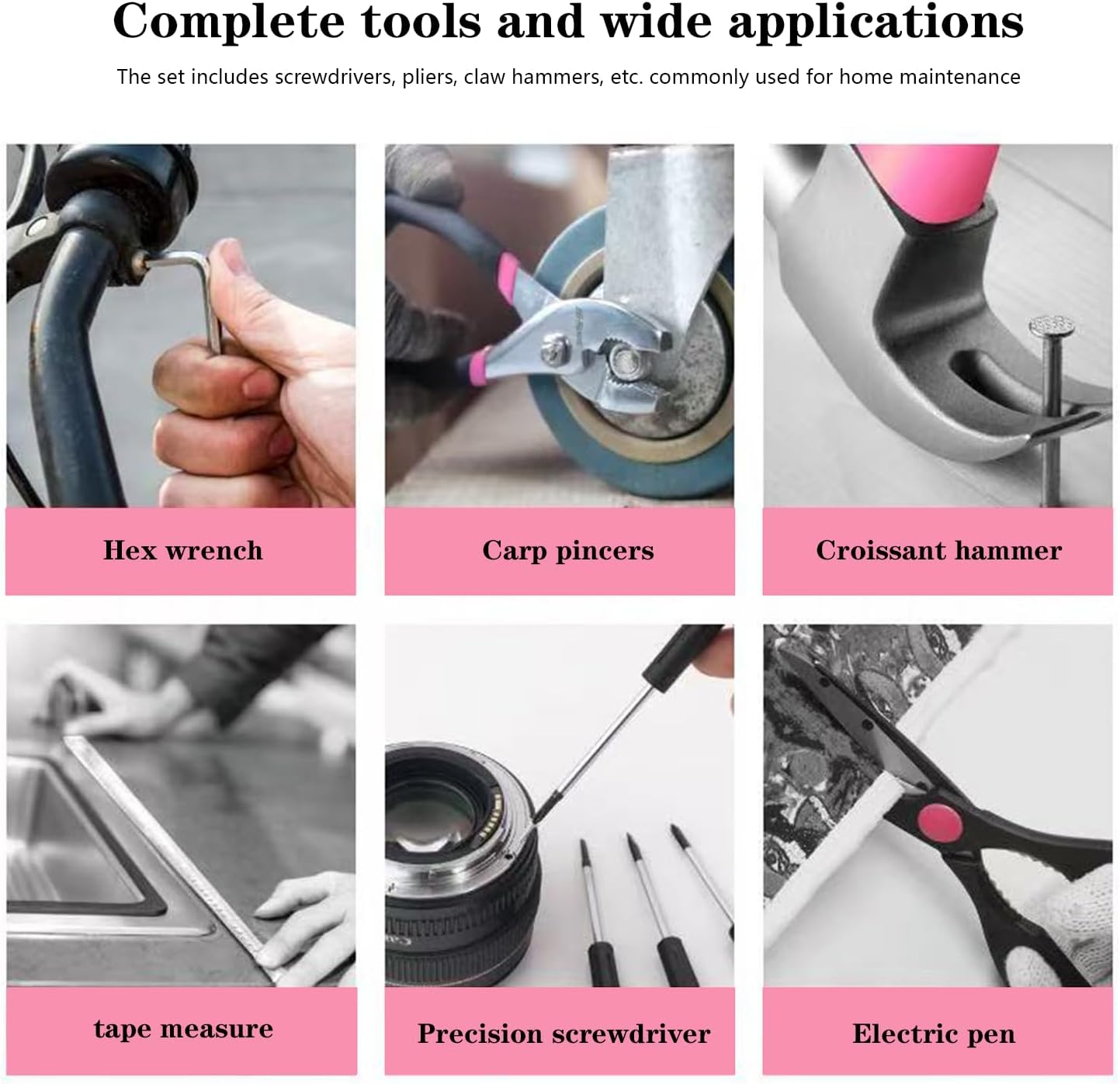 39点入り多目的基本家庭用ピンクツールキット（女性向け）-  - Power Tools Catalogue のレビューと価格