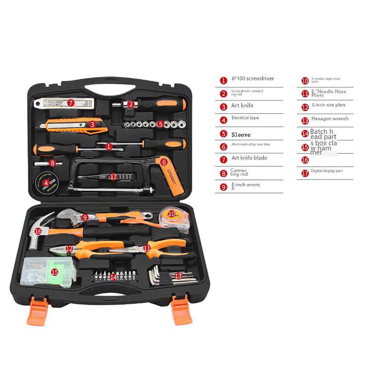 家庭用ハンドツールキット ポータブルホームリペアハードウェア - Power Tools Catalogue のレビューと価格